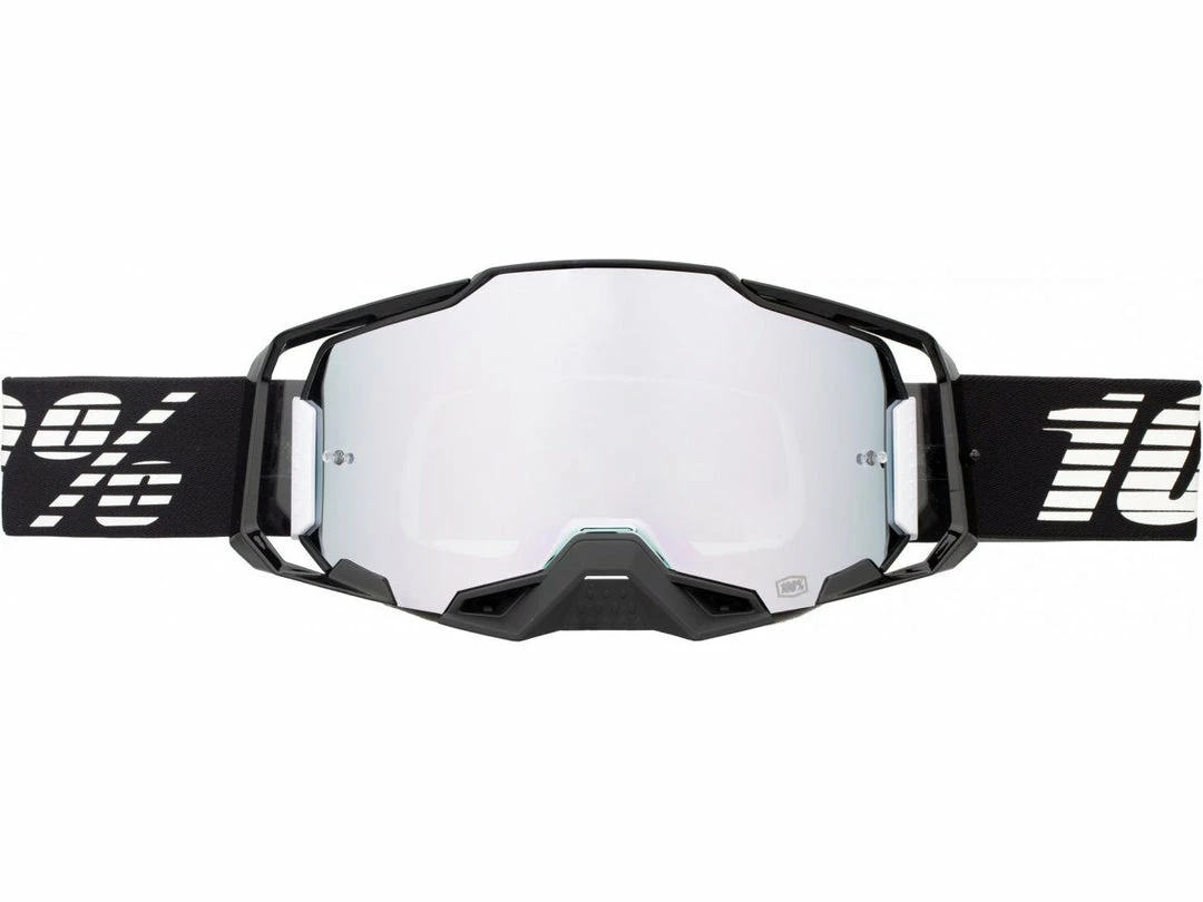 100% Armega Goggles Black With Silver Flash Mirror Lens Apparel 3 100% Armega Goggles Black With Silver Flash Mirror Lens Apparel