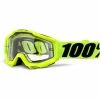 Apparel 100% Accuri Enduro MTB Goggles Fluro Yellow With Clear Lens