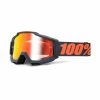 Apparel 100% Accuri Goggles Matte Gunmetal With Red Mirror Lens