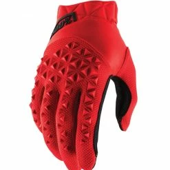 100% Airmatic Gloves Red & Black