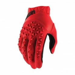 Apparel 100% Airmatic Youth Gloves Red & Black