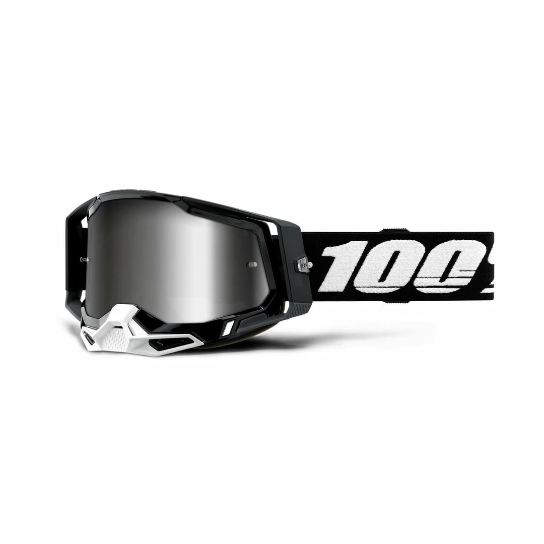 100% Goggles Racecraft 2 Black With Silver Mirror Lens 2 100% Goggles Racecraft 2 Black With Silver Mirror Lens