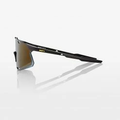 100% Hypercraft Sunglasses Matte Black With Soft Gold Mirror Lens Apparel
