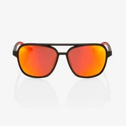 100% Kasia Black With HiPER Red Multilayer Mirror Lens