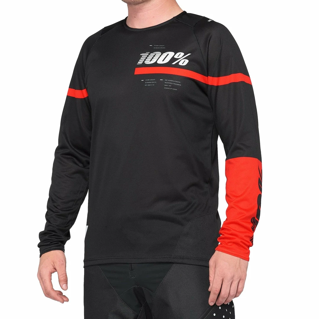 100% R-Core Downhill Jersey Black & Red 1 100% R-Core Downhill Jersey Black & Red