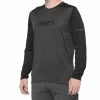 Apparel 100% Ridecamp Long Sleeve Jersey Charcoal & Black