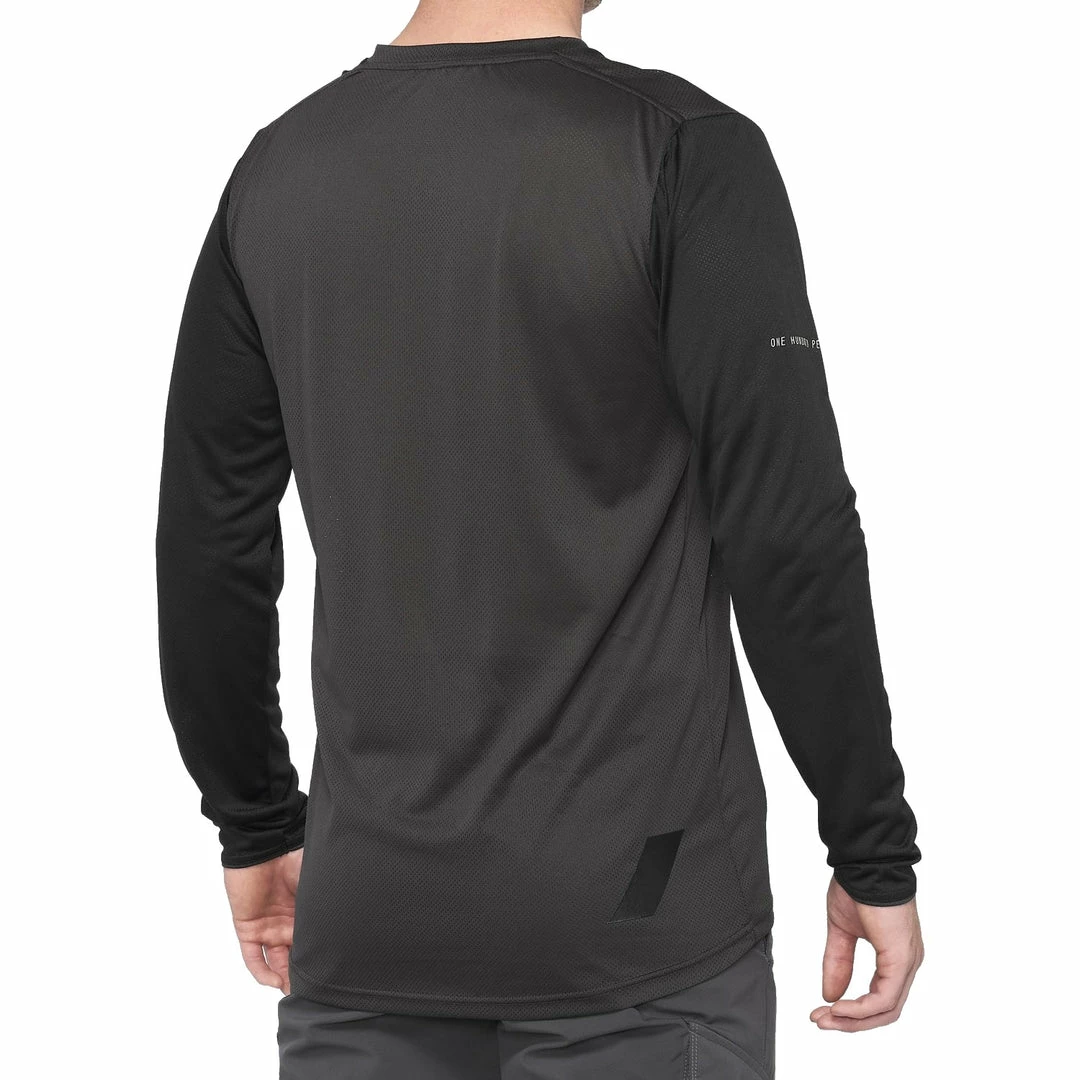 Apparel 100% Ridecamp Long Sleeve Jersey Charcoal & Black 2 Apparel 100% Ridecamp Long Sleeve Jersey Charcoal & Black