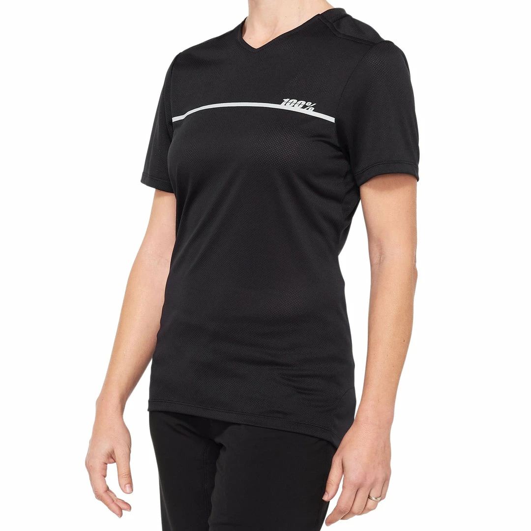 Apparel 100% Ridecamp Women's Jersey Black & Grey 1 Apparel 100% Ridecamp Women's Jersey Black & Grey