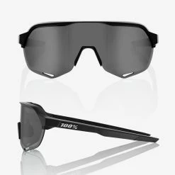 100% S2 Sunglasses Black With Smoke Lens Apparel 6 100% S2 Sunglasses Black With Smoke Lens Apparel