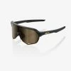 100% S2 Sunglasses Matte Black With Soft Gold Lens