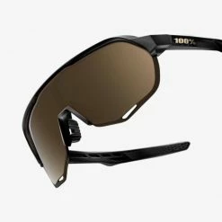 100% S2 Sunglasses Matte Black With Soft Gold Lens