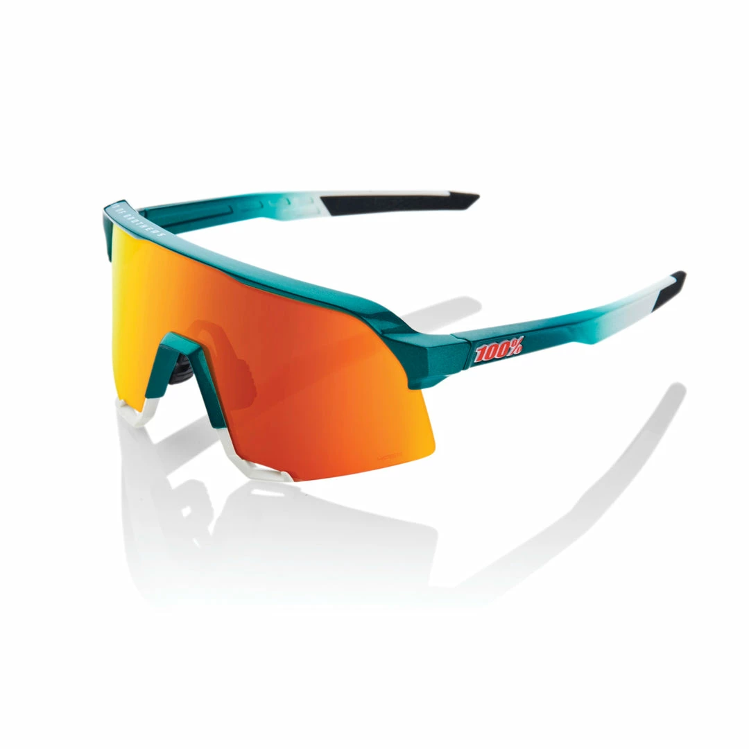 Apparel 100% S3 Sunglasses Gloss Metallic BORA/Matte White With HiPER Red Mirror Lens 1 Apparel 100% S3 Sunglasses Gloss Metallic BORA/Matte White With HiPER Red Mirror Lens