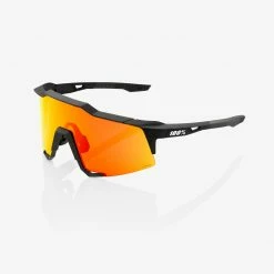 100% Speedcraft Sunglasses Black With HiPER Red Multilayer Mirror Lens