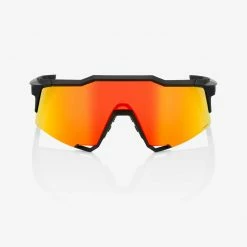 100% Speedcraft Sunglasses Black With HiPER Red Multilayer Mirror Lens