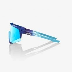 100% Speedcraft Sunglasses Blue With Topaz Multilayer Mirror Lens