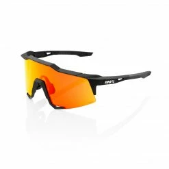 Apparel 100% Speedcraft Sunglasses Soft Tact Black With HiPER Red Mirror Lens