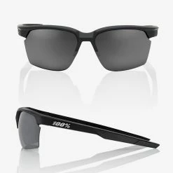 Apparel 100% Sportcoupe Sunglasses Black With Smoke Lens 6 Apparel 100% Sportcoupe Sunglasses Black With Smoke Lens