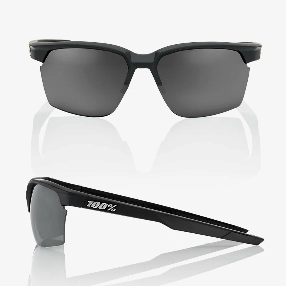 Apparel 100% Sportcoupe Sunglasses Black With Smoke Lens 3 Apparel 100% Sportcoupe Sunglasses Black With Smoke Lens