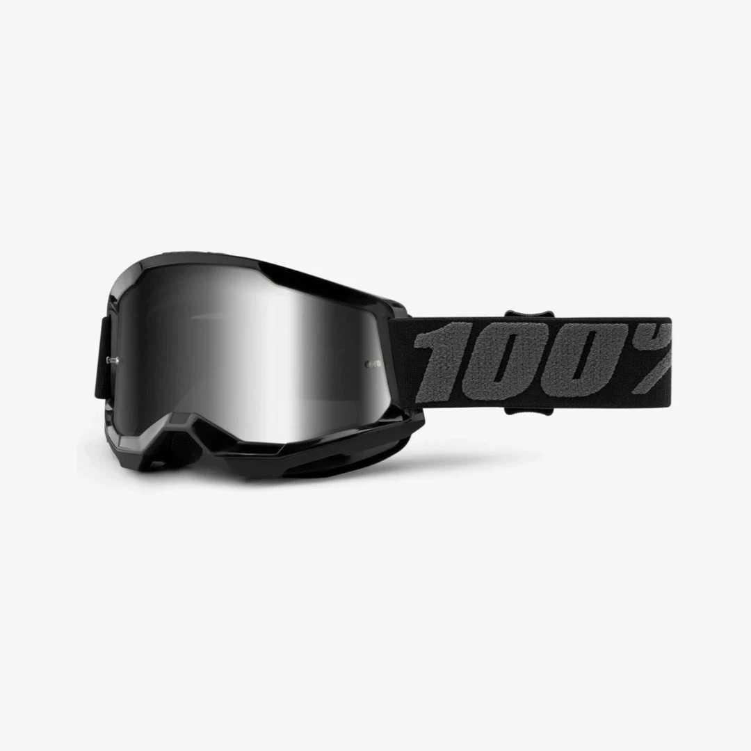 100% Strata 2 Goggle Black With Mirror Silver Lens 1 100% Strata 2 Goggle Black With Mirror Silver Lens