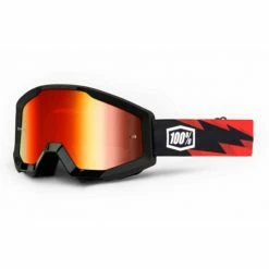 100% Strata Goggles Slash With Red Mirror Lens Apparel