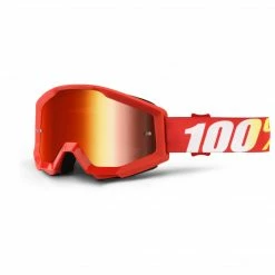 100% Strata JR Goggles Furnace With Red Mirror Lens