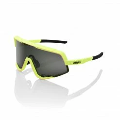 100% Sunglasses Glendale Soft Tact Washed Out Neon Yellow With Smoke Lens