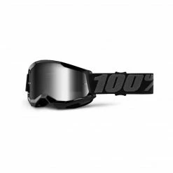 100% Strata 2 Goggle Black With Silver Mirror Lens Apparel