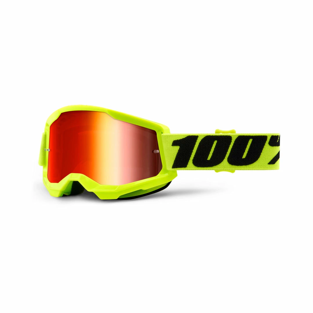100% Strata 2 Goggle Yellow With Red Mirror Lens 1 100% Strata 2 Goggle Yellow With Red Mirror Lens