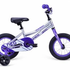 Apollo Neo 12" Kids Bike Brushed Alloy Purple/Black Bikes