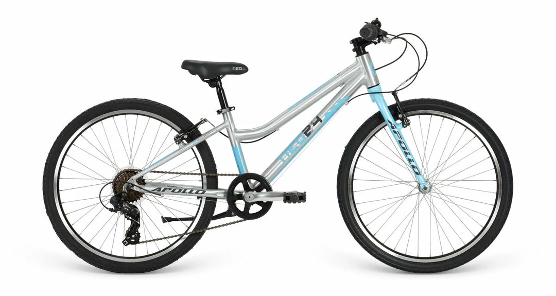 Bikes Apollo Neo 24" Kids Bike 7-Speed Alloy/Sky Blue/Charcoal 1 Bikes Apollo Neo 24" Kids Bike 7-Speed Alloy/Sky Blue/Charcoal