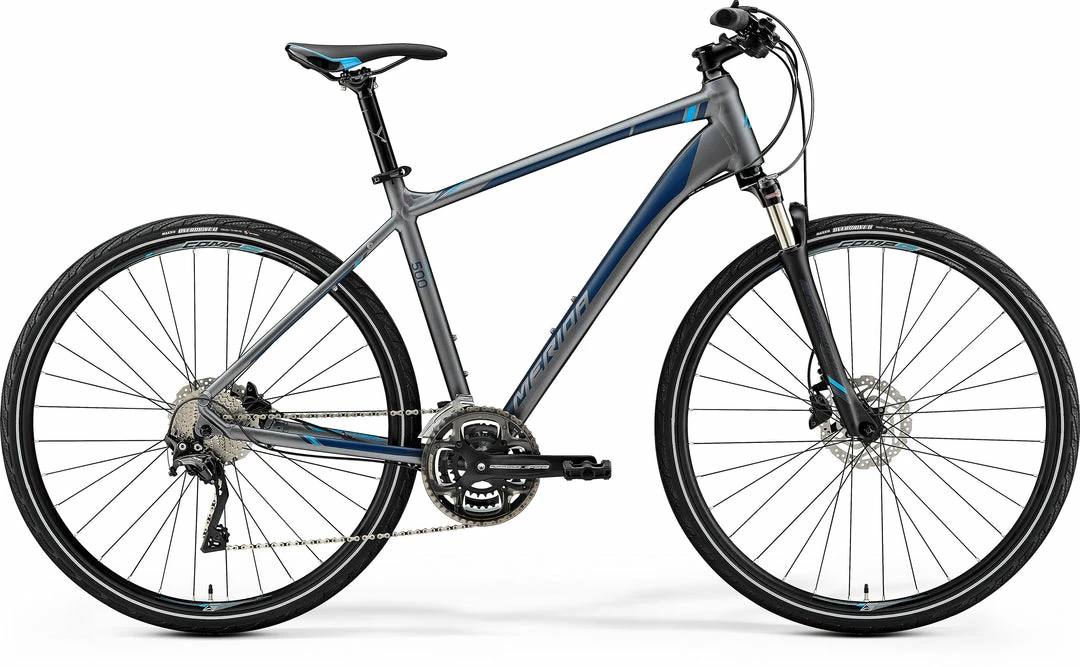 Merida Crossway 500 Hybrid Bike Matt Silver (2019) 1 Merida Crossway 500 Hybrid Bike Matt Silver (2019)