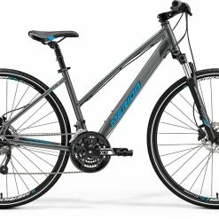 Bikes Merida Crossway 40D Ladies Hybrid Bike Silver/Blue (2019)