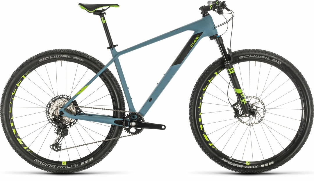 Cube Reaction C:62 SL 29 Carbon Mountain Bike Grey Blue/Green MD/17” (2020) 1 Cube Reaction C:62 SL 29 Carbon Mountain Bike Grey Blue/Green MD/17” (2020)