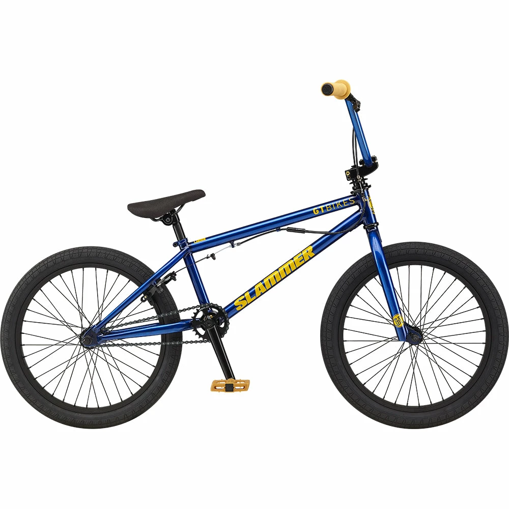 GT Slammer 20 Freestyle BMX Electric Blue/Gold (2022) Bikes 1 GT Slammer 20 Freestyle BMX Electric Blue/Gold (2022) Bikes
