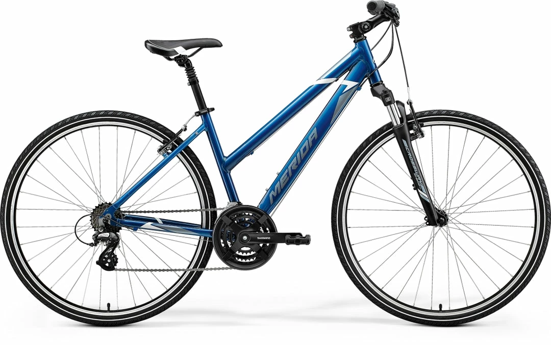 Merida Crossway 10V Women’s Hybrid Bike Steel Blue/White (2021) 1 Merida Crossway 10V Women’s Hybrid Bike Steel Blue/White (2021)