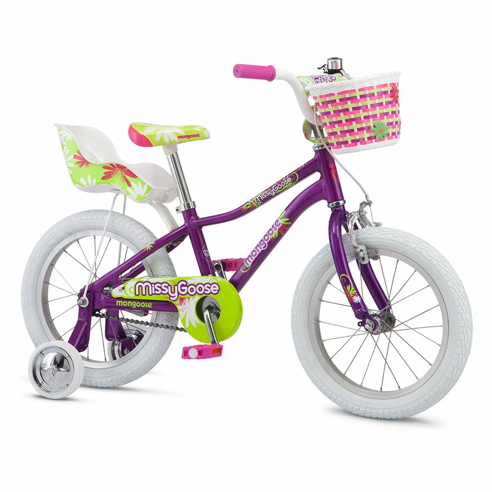 Mongoose Missy Goose 16" Kids Bike Purple 1 Mongoose Missy Goose 16" Kids Bike Purple