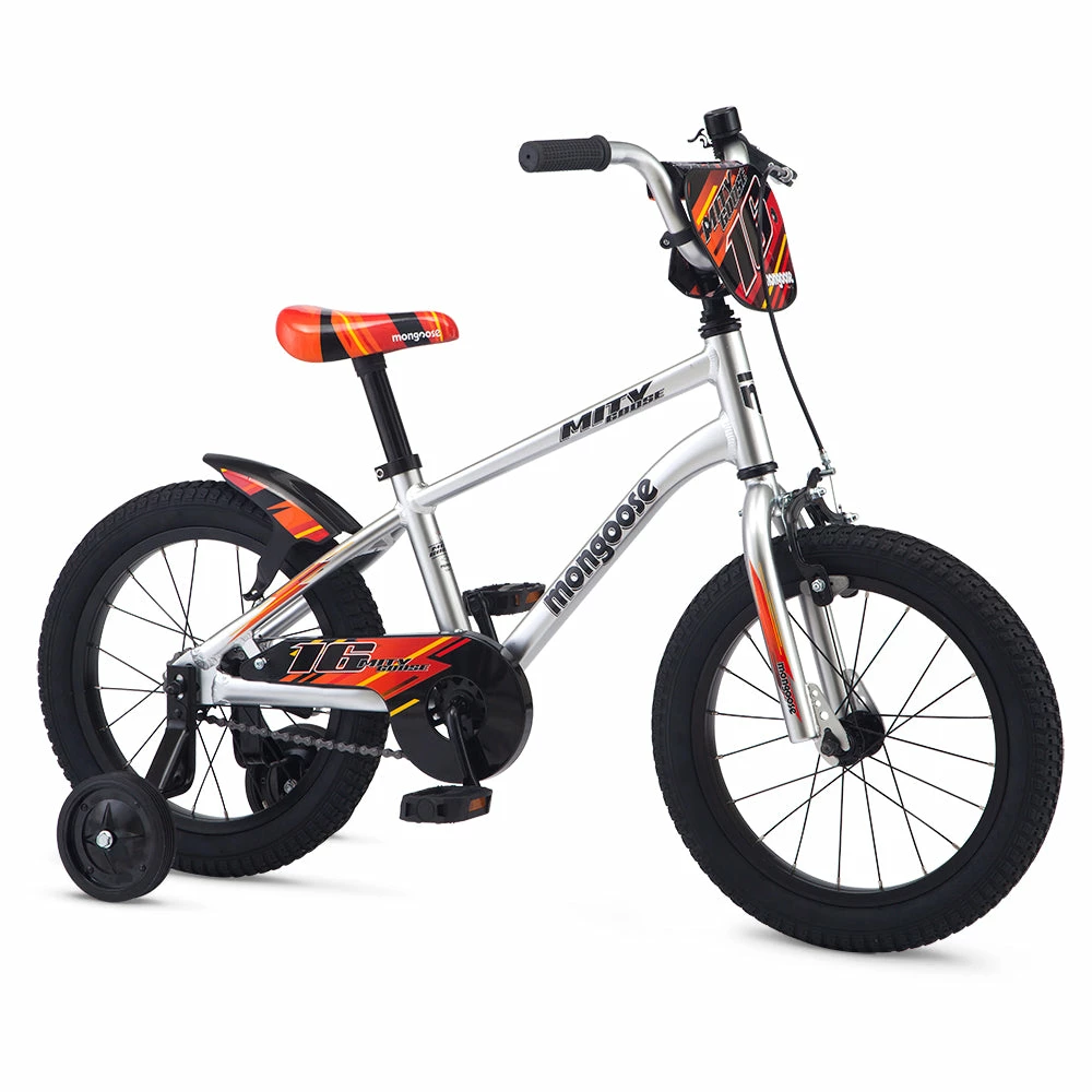 Mongoose Mity Goose 16" Kids Bike Silver Bikes 1 Mongoose Mity Goose 16" Kids Bike Silver Bikes
