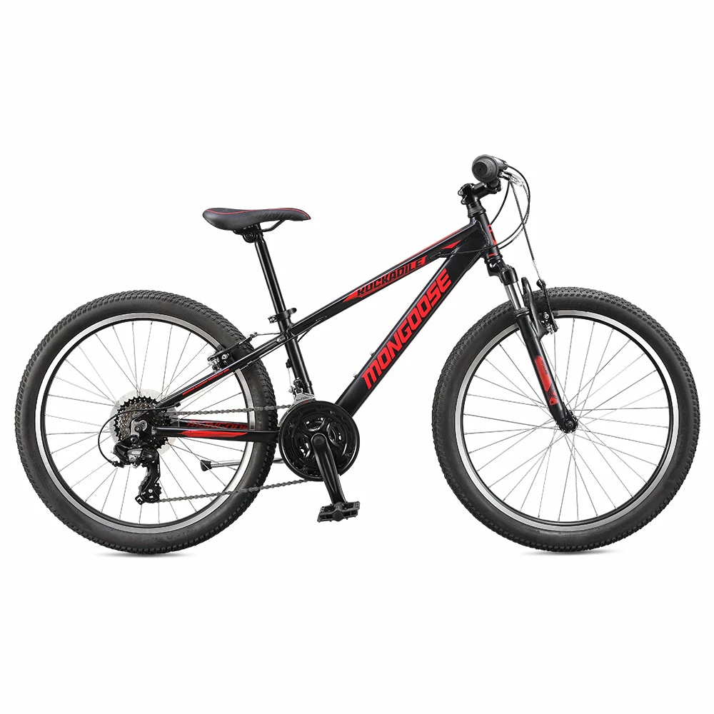 Mongoose Rockadile 24" Kids Mountain Bike Black Bikes 1 Mongoose Rockadile 24" Kids Mountain Bike Black Bikes