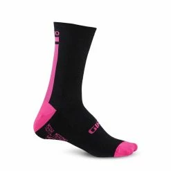 Apparel Giro HRC + Merino Wool Socks Black With Pink