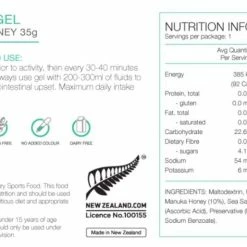 PURE Energy Gel 35g Manuka Honey
