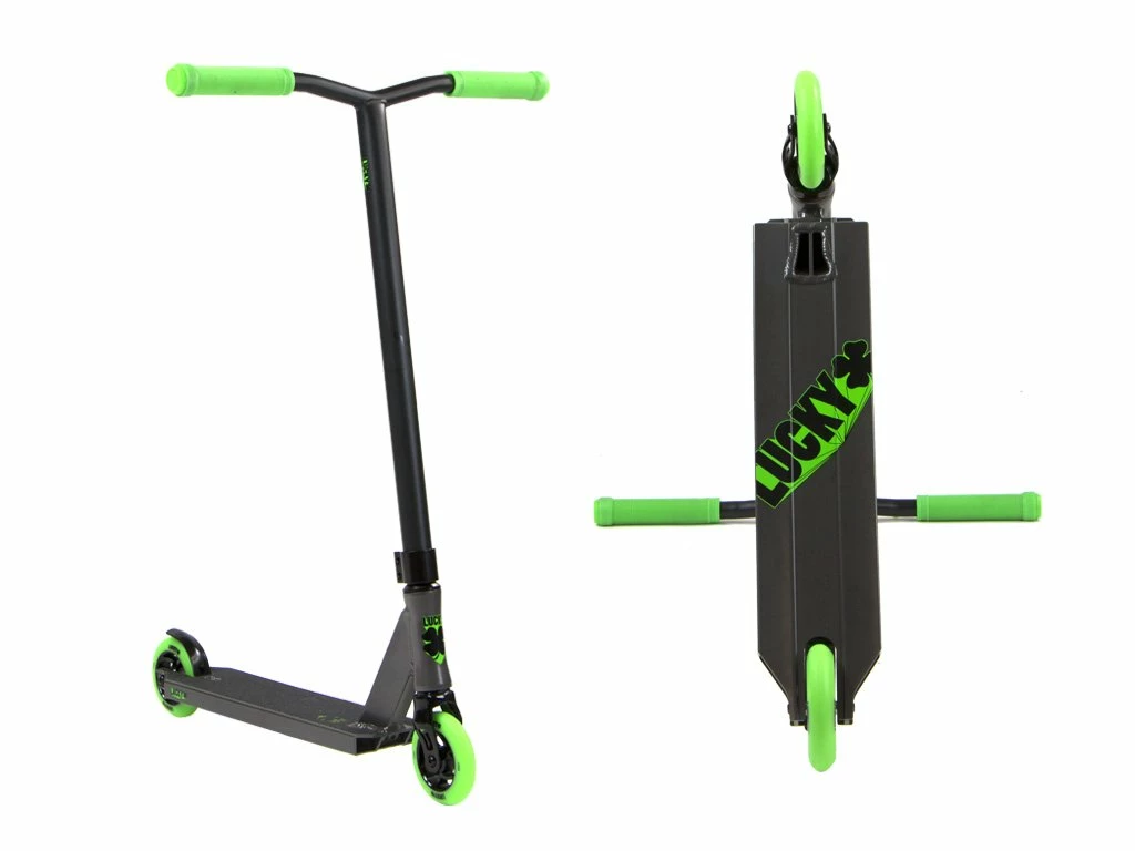 Scooters Lucky 18 Crew Pro Scooter Graphite/Green 1 Scooters Lucky 18 Crew Pro Scooter Graphite/Green