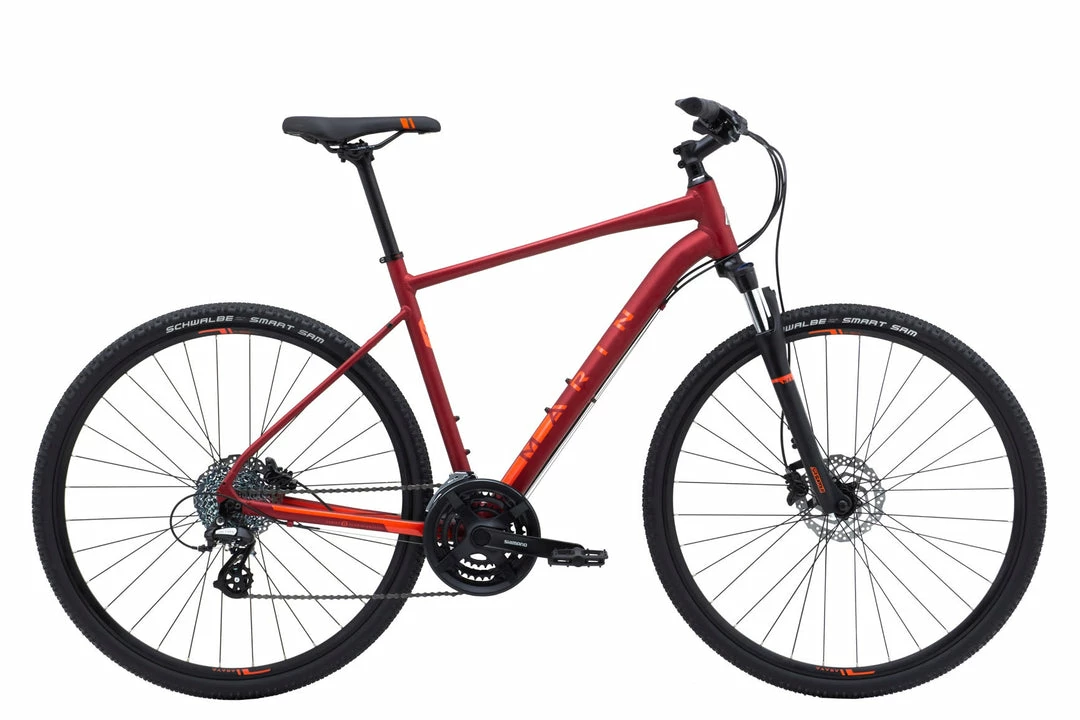 Marin San Rafael DS2 Hybrid Bike Gloss Red/Orange (2020) Bikes 1 Marin San Rafael DS2 Hybrid Bike Gloss Red/Orange (2020) Bikes