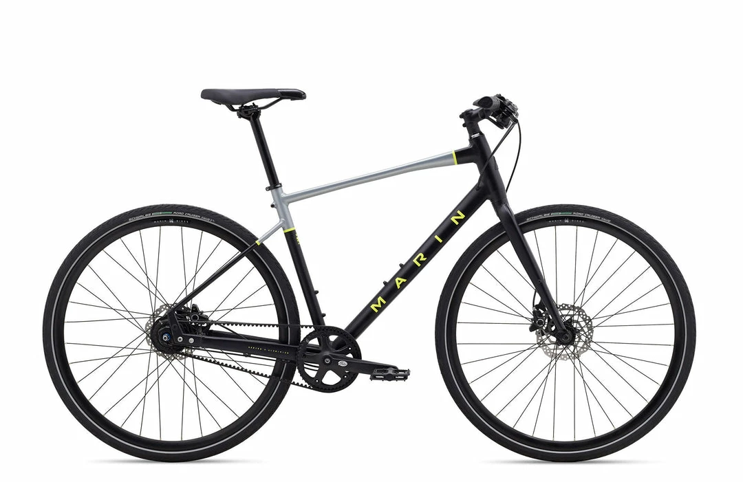 Bikes Marin Presidio 3 Belt Drive Commmuter Bike Satin Black/Charcoal/Yellow (2020) 1 Bikes Marin Presidio 3 Belt Drive Commmuter Bike Satin Black/Charcoal/Yellow (2020)
