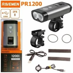Bike Essentials Ravemen PR1200 USB Front Light 1200 Lumens 7 Bike Essentials Ravemen PR1200 USB Front Light 1200 Lumens