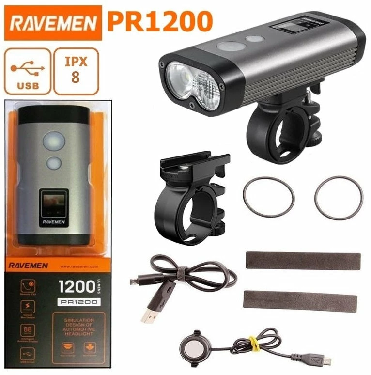 Bike Essentials Ravemen PR1200 USB Front Light 1200 Lumens 3 Bike Essentials Ravemen PR1200 USB Front Light 1200 Lumens