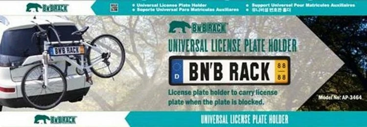 BNB License Plate Holder Velcro Car Racks & Transport 3 BNB License Plate Holder Velcro Car Racks & Transport