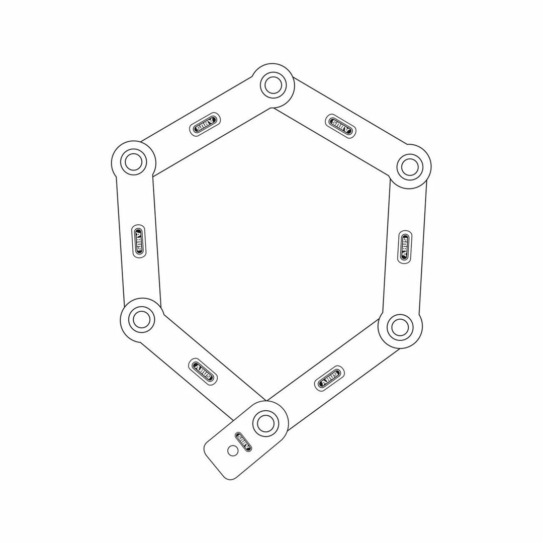 Abus Folding Key Lock Bordo UGrip 5700 100cm Black 2 Abus Folding Key Lock Bordo UGrip 5700 100cm Black