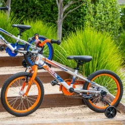 Bikes Apollo Neo 16" Kids Bike Brushed Alloy/Orange/Navy 6 Bikes Apollo Neo 16
