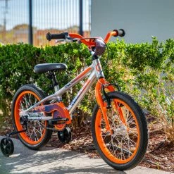 Bikes Apollo Neo 16" Kids Bike Brushed Alloy/Orange/Navy