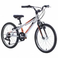 Bikes Apollo Neo 20" Kids Bike 6-Speed Brushed Alloy/Black/Orange 5 Bikes Apollo Neo 20